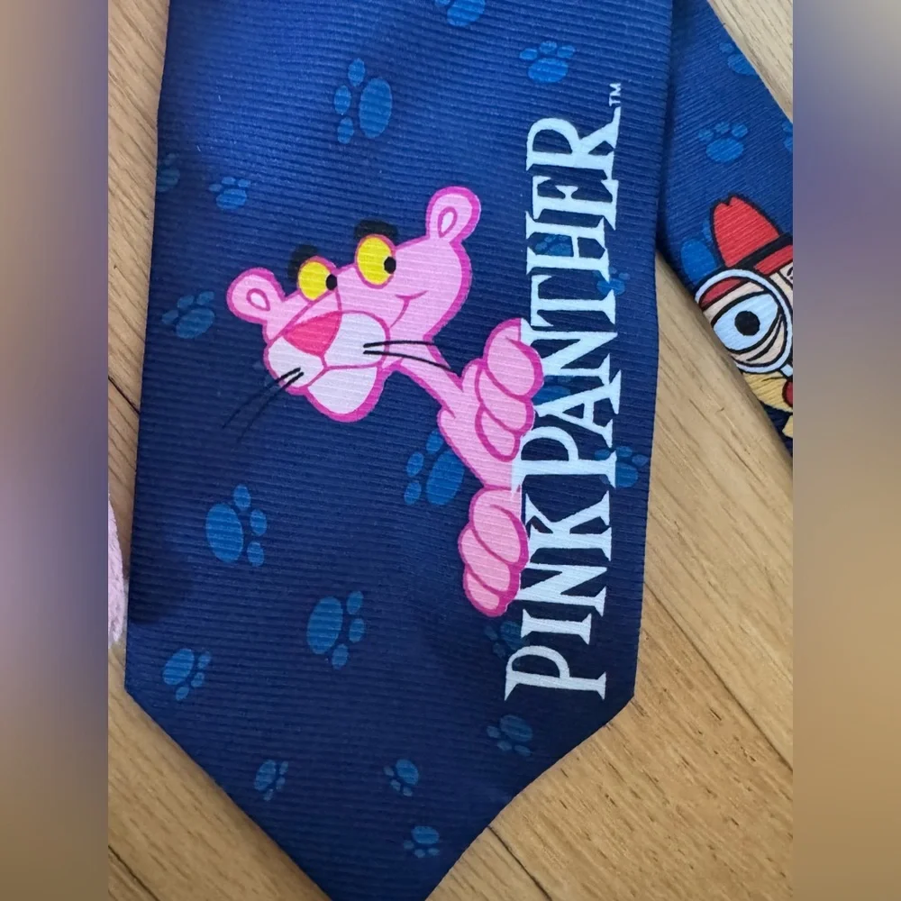 Pink Panther plush poseable MGM & kids polyester clip on tie 16”